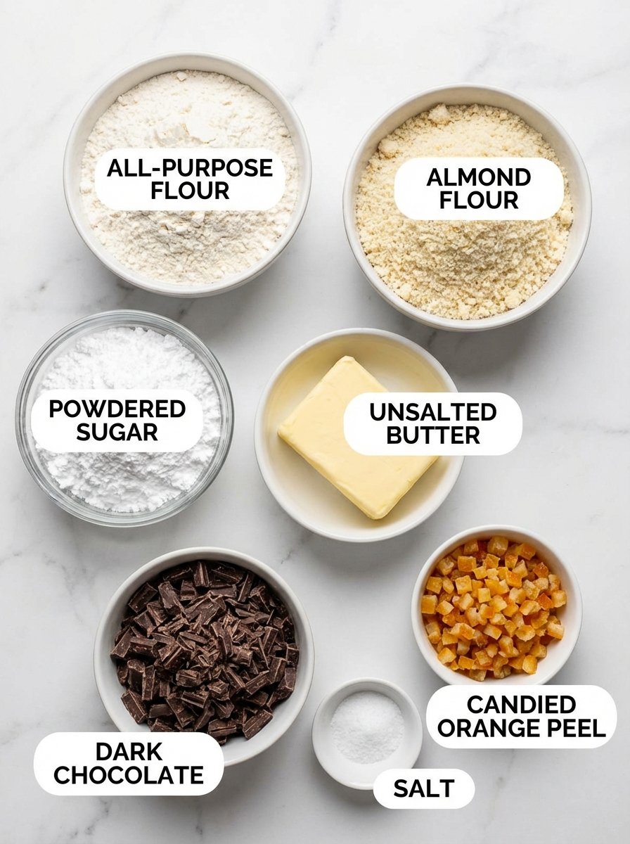 Everything You Need for Perfect Dark Chocolate Almond Shortbread