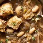 French Onion White Bean Soup