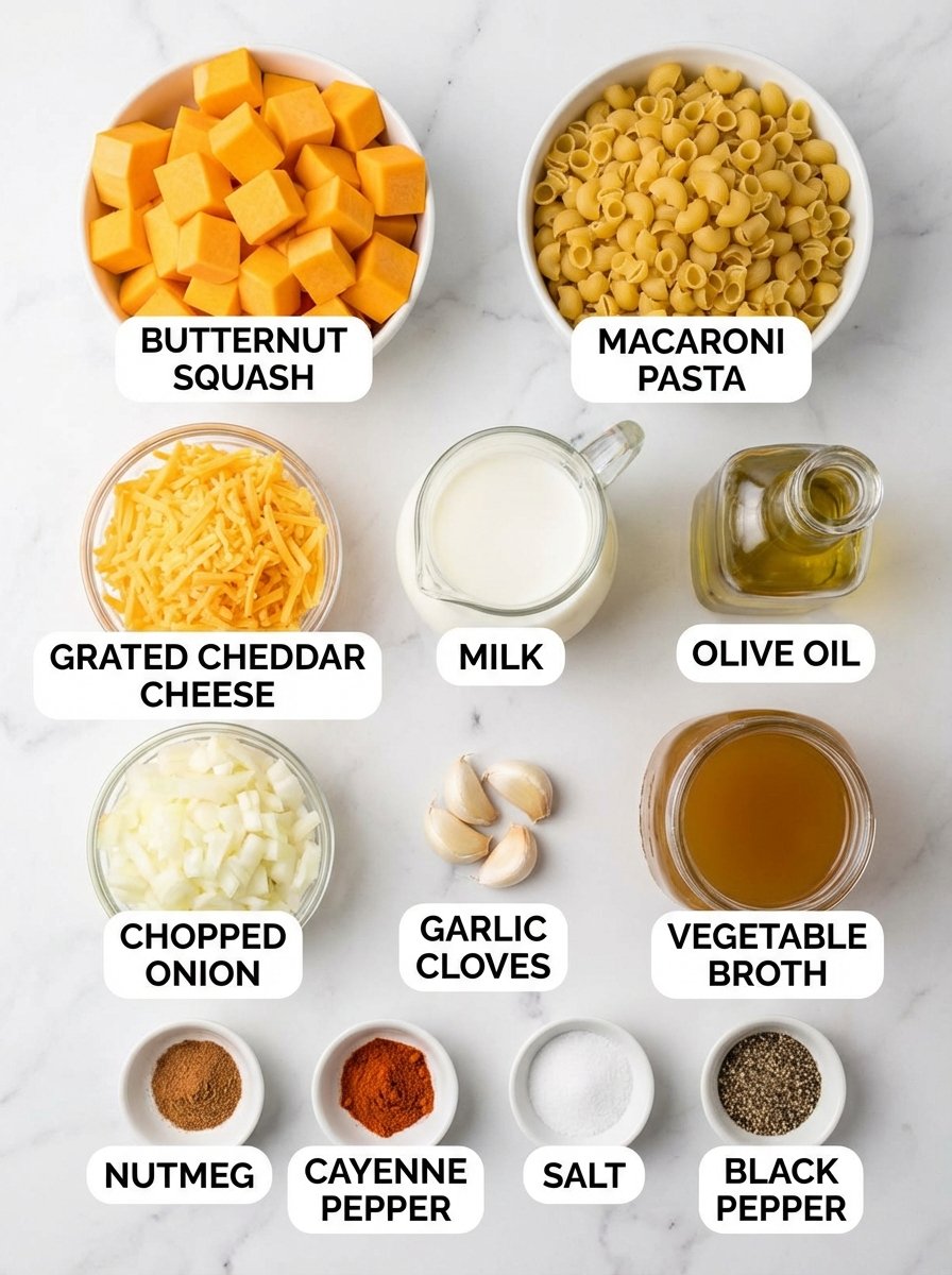 Gathering Your Butternut Squash Mac and Cheese Ingredients