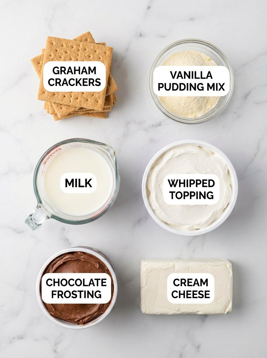 Gathering Your Icebox Cake (Eclair Cake) Ingredients