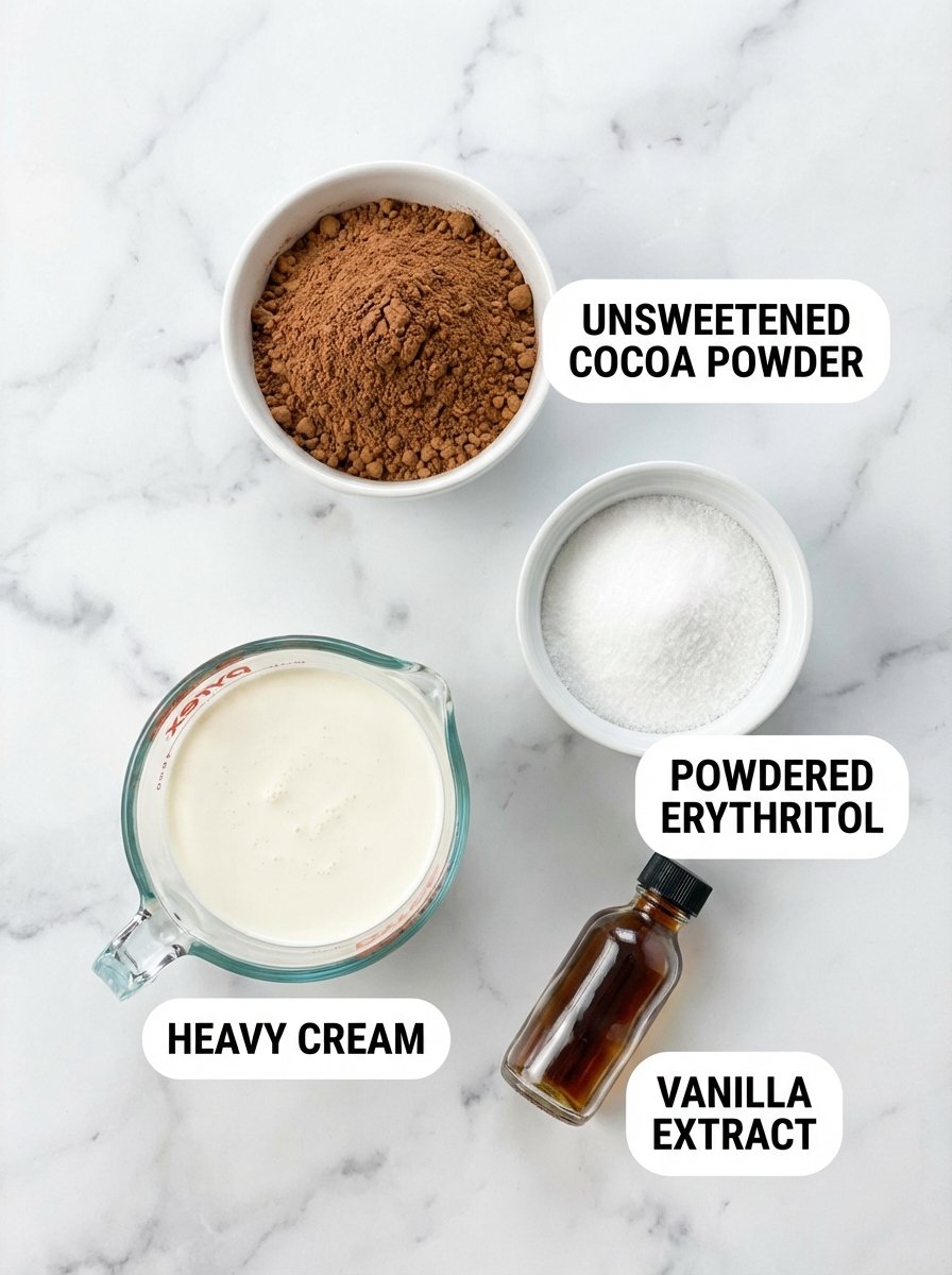 Gathering Your Keto Chocolate Mousse Ingredients