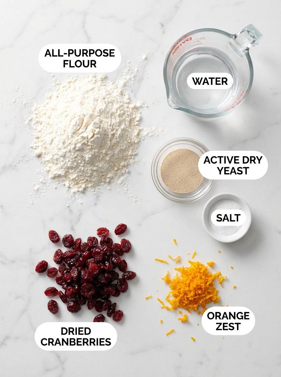 Gathering Your Rustic Cranberry & Orange Bread Ingredients