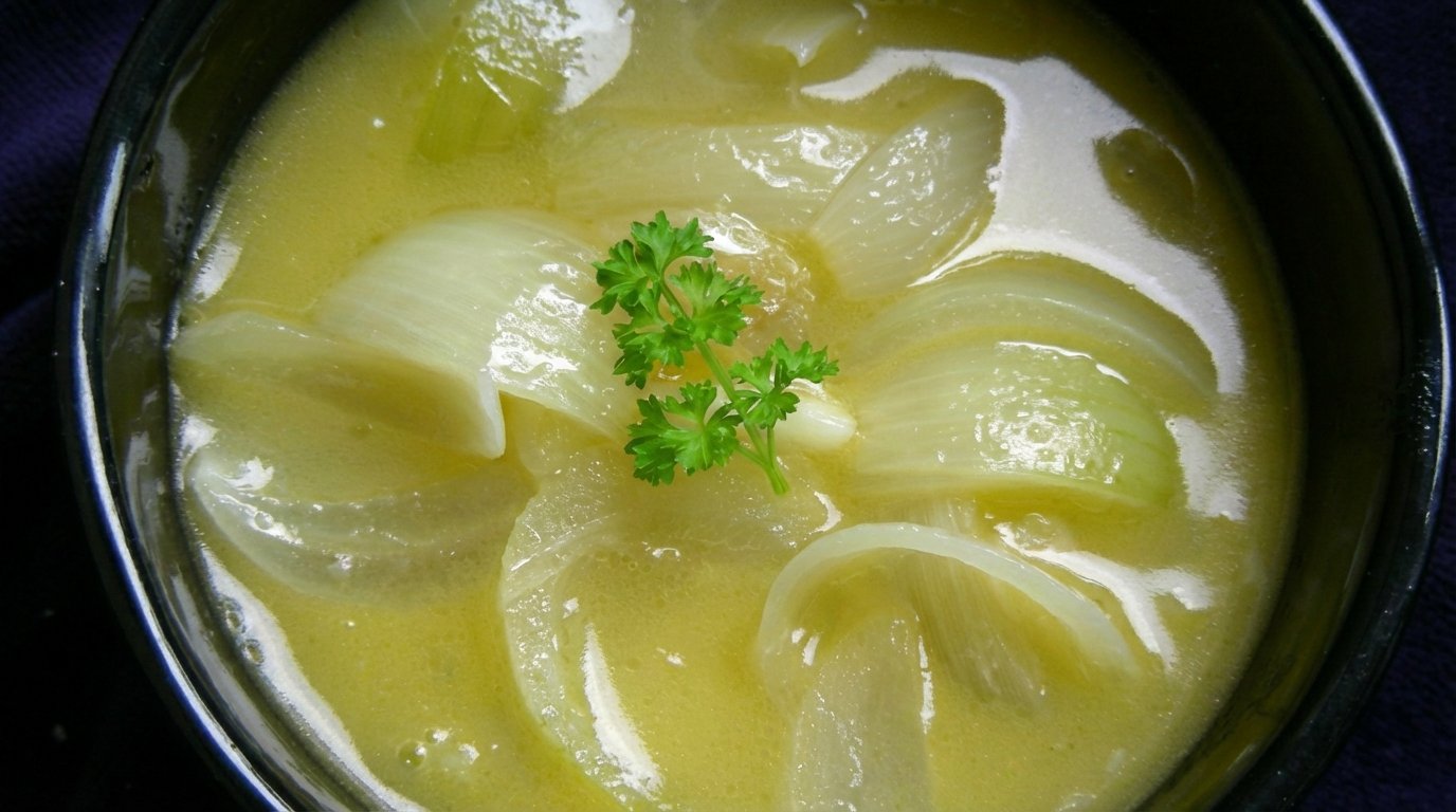 Low-Fat Roasted Onion Garlic Soup