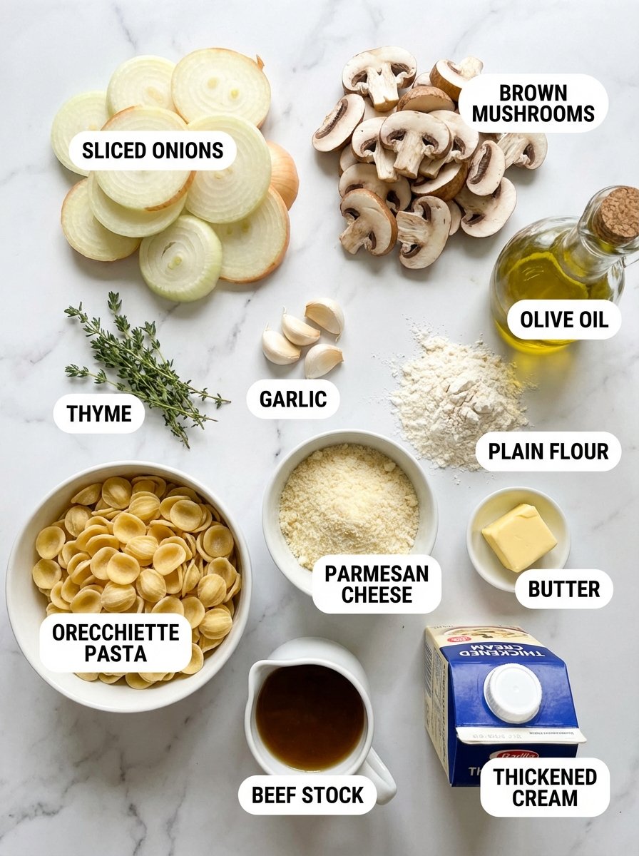 Your French Onion Pasta Shopping List